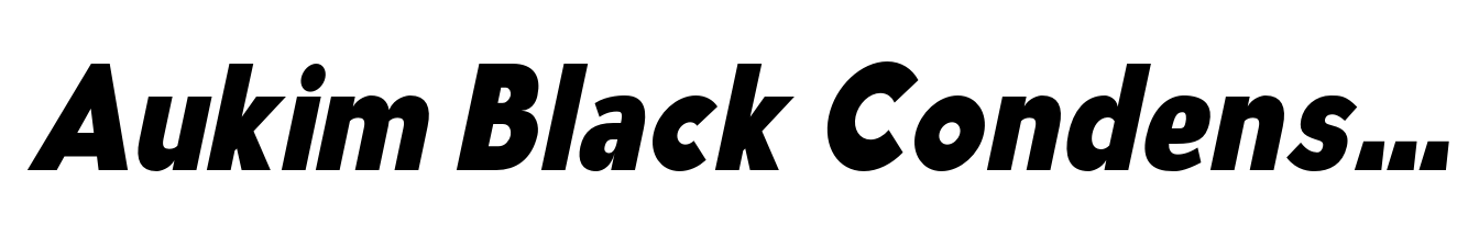 Aukim Black Condensed Italic